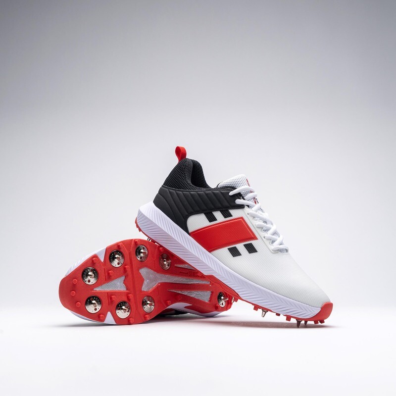 2025 Gray Nicolls Players 3.0 Spike White Junior Cricket Shoes