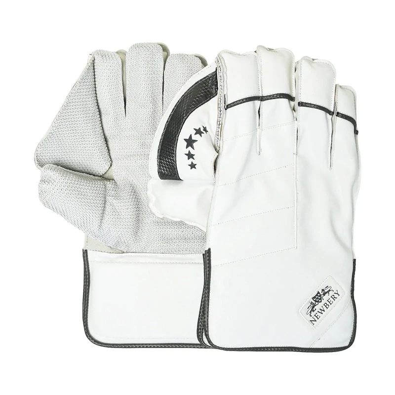 2024 Newbery Cricket  5 Star White Wicket Keeping Gloves