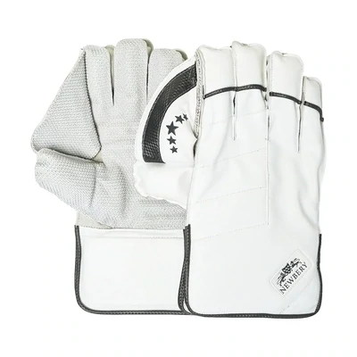 2024 Newbery Cricket 5 Star White Wicket Keeping Gloves