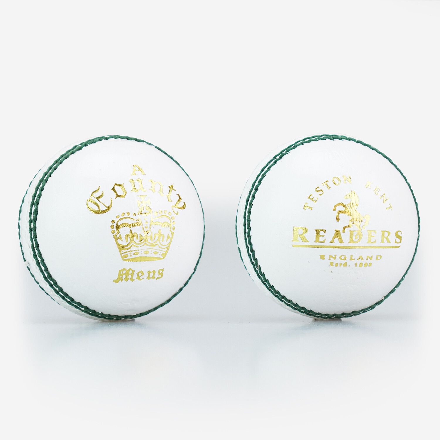 Readers County Crown White Leather Cricket Ball