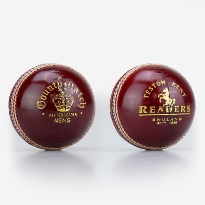 Readers County Match 'A' Red Leather Cricket Ball (Mens Only)
