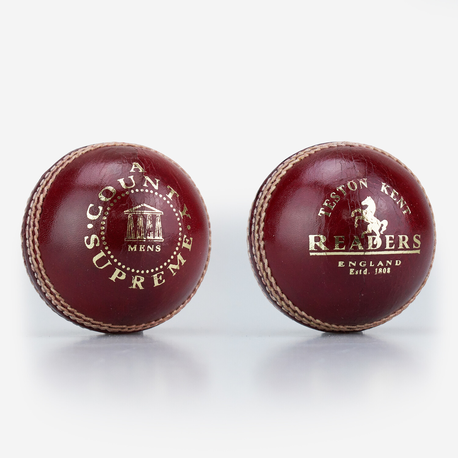 Readers County Supreme A Red Leather Cricket Ball