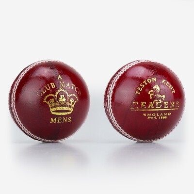 Readers Club Match 'A' Red Leather Cricket Ball (Mens Only)
