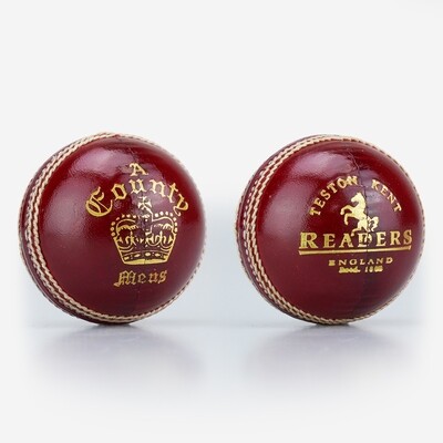 Readers County Crown 'A' Red Leather Cricket Ball