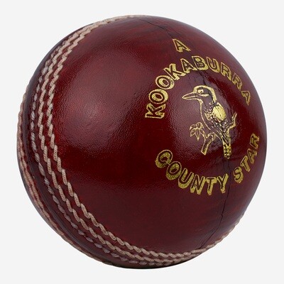 Kookaburra County Star Red Leather Cricket Ball