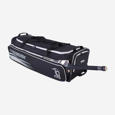 2024 Kookaburra Cricket 4500 Black Grey Wheelie Bag Size – 92 x 33 x 28cm