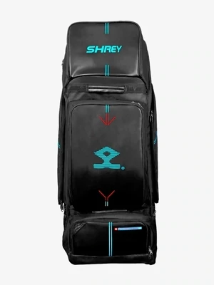 2024 Shrey Meta 120 Black Wheelie Duffle Cricket Bag Size: 39″ x 15″ x 15″