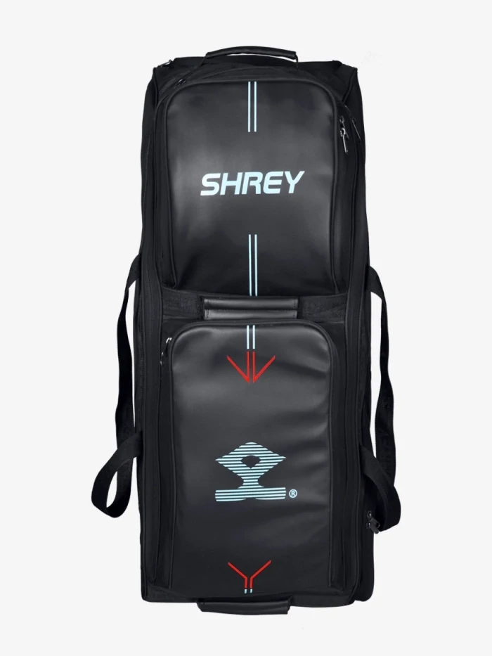 2024 Shrey Meta 120 Black Wheelie Cricket Bag Size: 37"x 14.1"x 14.1"