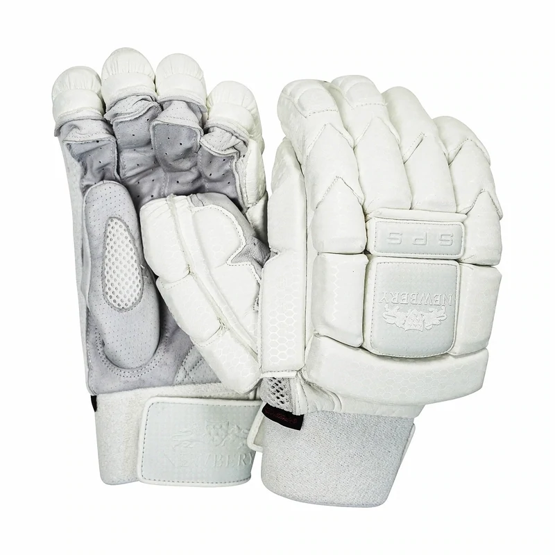 2025 Newbery Cricket SPS White Split Finger Batting Gloves