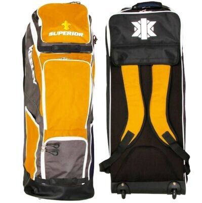 2024 Keeley Superior Yellow Wheelie Cricket Kit Bag Size 94 x 35.5 x 38cm