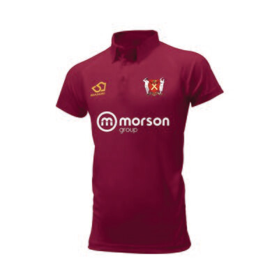Rockliffe Park Senior T20 Colllard Maroon Cricket Shirt Short Sleeve