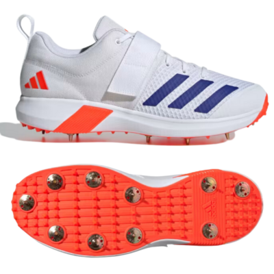 2024 adidas Vector 2.0 Allrounder White Blue Red Cricket Shoes