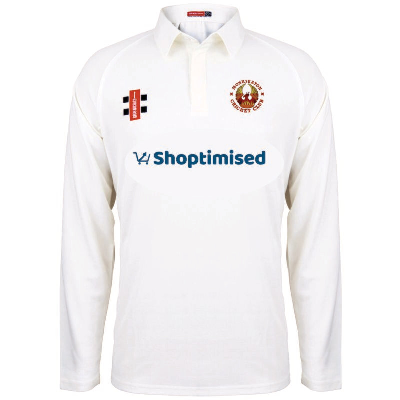 Monkseaton Matrix Long Sleeve Cricket Shirt Junior Section Monkseaton Matrix Long Sleeve Cricket Shirt Junior Section