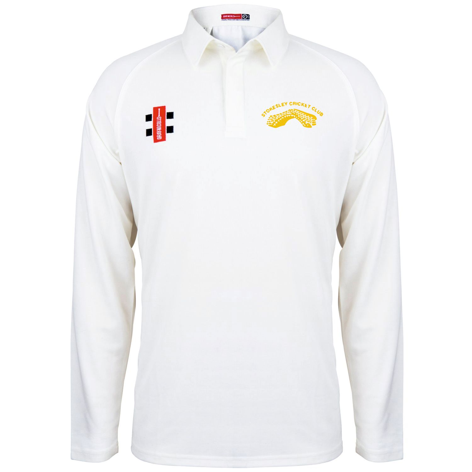 Stokesley Matrix Long Sleeve Cricket Shirt Junior Section Stokesley Matrix Long Sleeve Cricket Shirt Junior Section