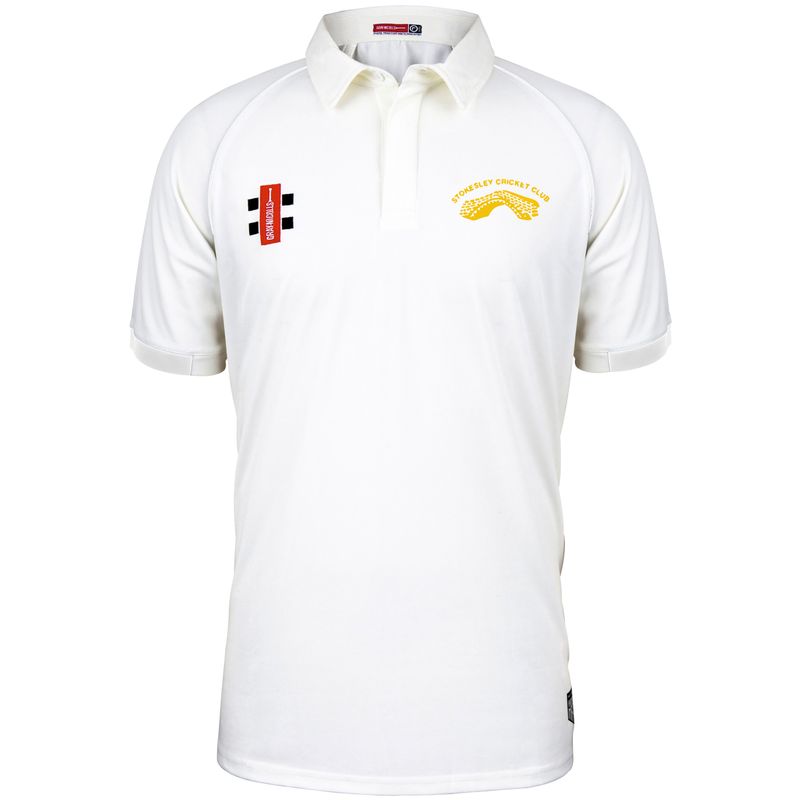 Stokesley Matrix V2 Short Sleeve Cricket Shirt Junior Section Stokesley Matrix V2 Short Sleeve Cricket Shirt Junior Section
