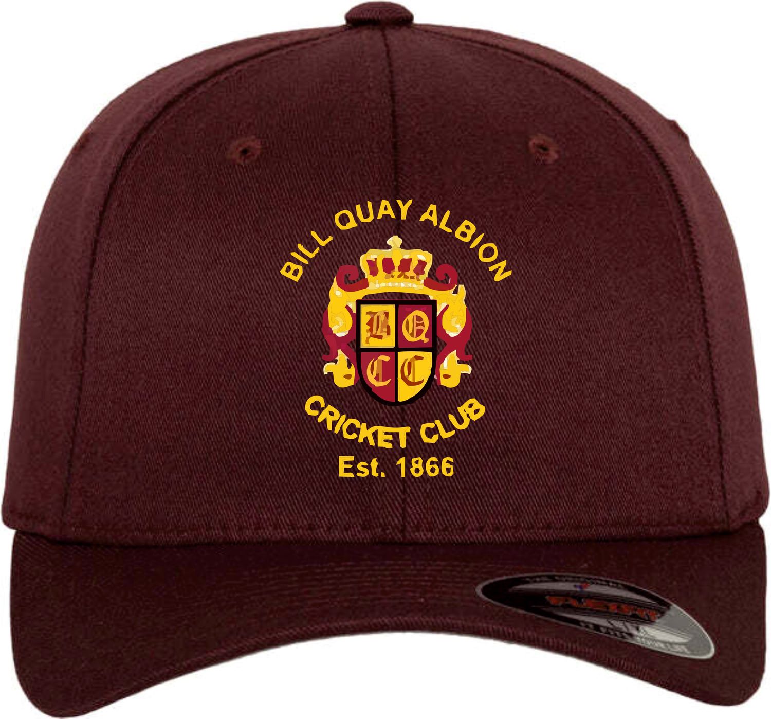 Bill Quay Maroon Flexi FIt Cricket Cap Bill Quay Maroon Flexi FIt Cricket Cap