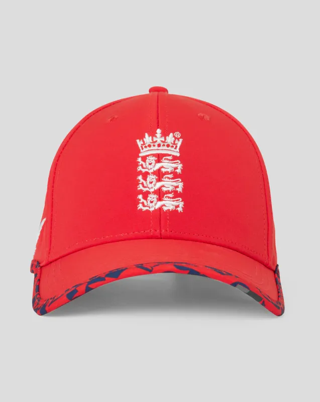 2024/25 Castore England T20 JUNIOR Cricket Cap Fiery Red