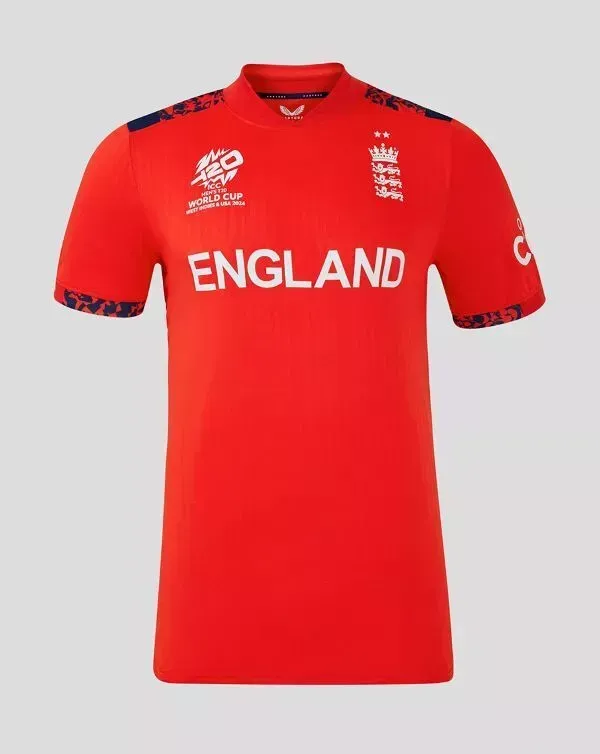 CHRISTMAS DEAL! - 2024 Castore England T20 World Cup Replica Cricket Shirt Fiery Red (SMALL) CHRISTMAS DEAL! - 2024 Castore England T20 World Cup Replica Cricket Shirt Fiery Red (SMALL)
