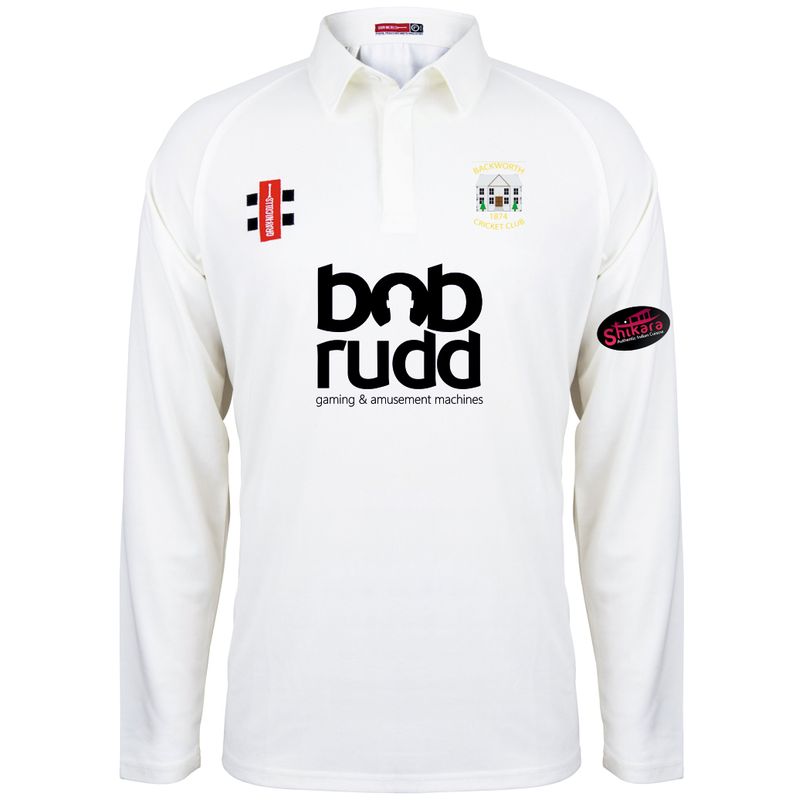 Backworth Matrix Long Sleeve Cricket Shirt