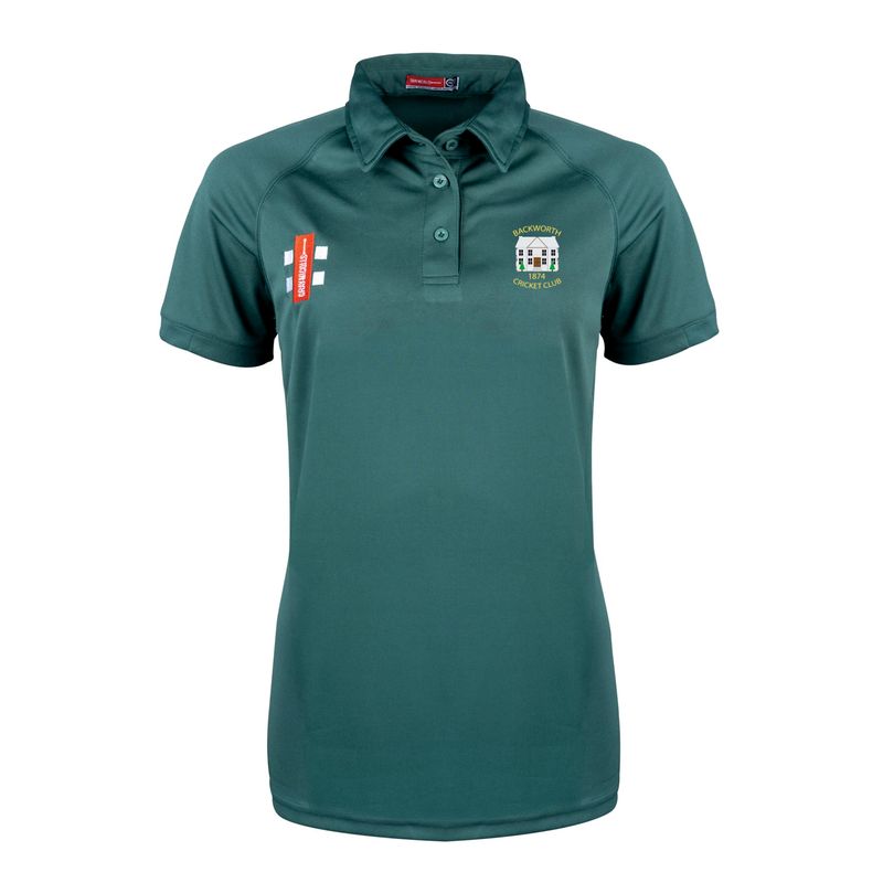 Backworth Ladies Fit Green Matrix V2  Polo Shirt
