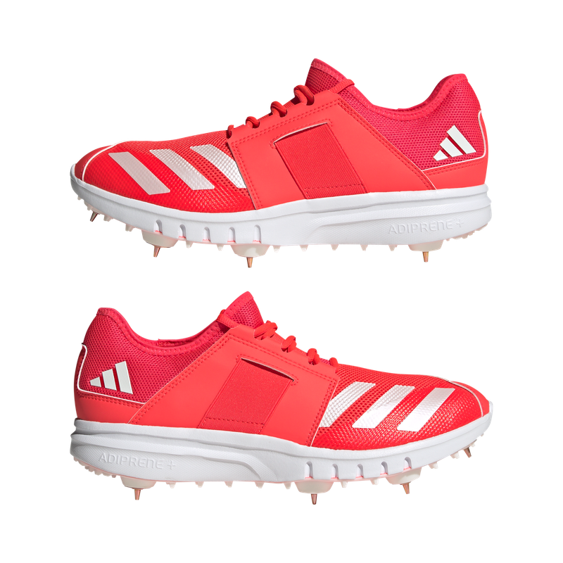 2025 adidas Howzat Spike Lucid Red Senior Cricket Shoes