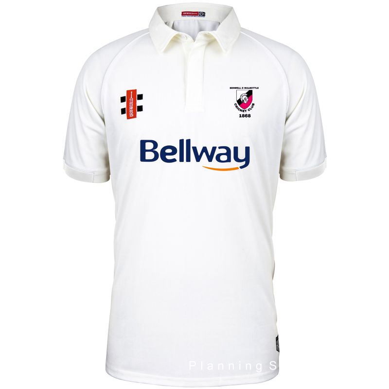 Benwell & Walbottle Matrix V2 Short Sleeve Cricket Shirt Benwell & Walbottle Matrix V2 Short Sleeve Cricket Shirt