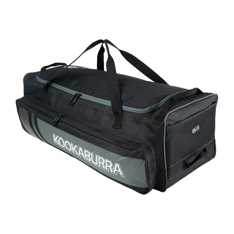 2025 Kookaburra Cricket 4500 Black/ Grey Wheelie Bag Size – 92 x 33 x 30cm