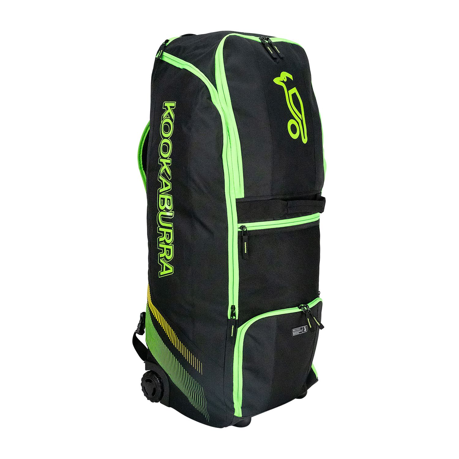 2026 Kookaburra Pro wd2000 Black / Green Wheelie Duffle Cricket Bag 90 x 30 x 30cm