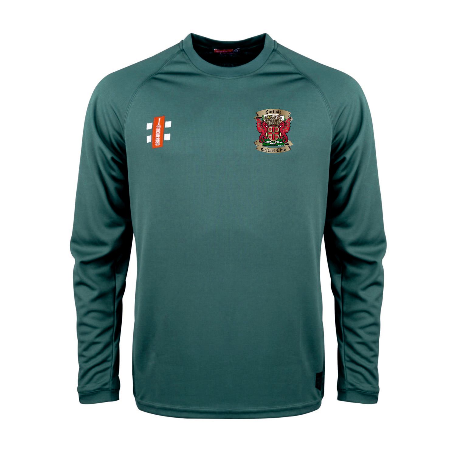 Carlisle Matrix Long Sleeve Green T Shirt Adult   NLE FRONT