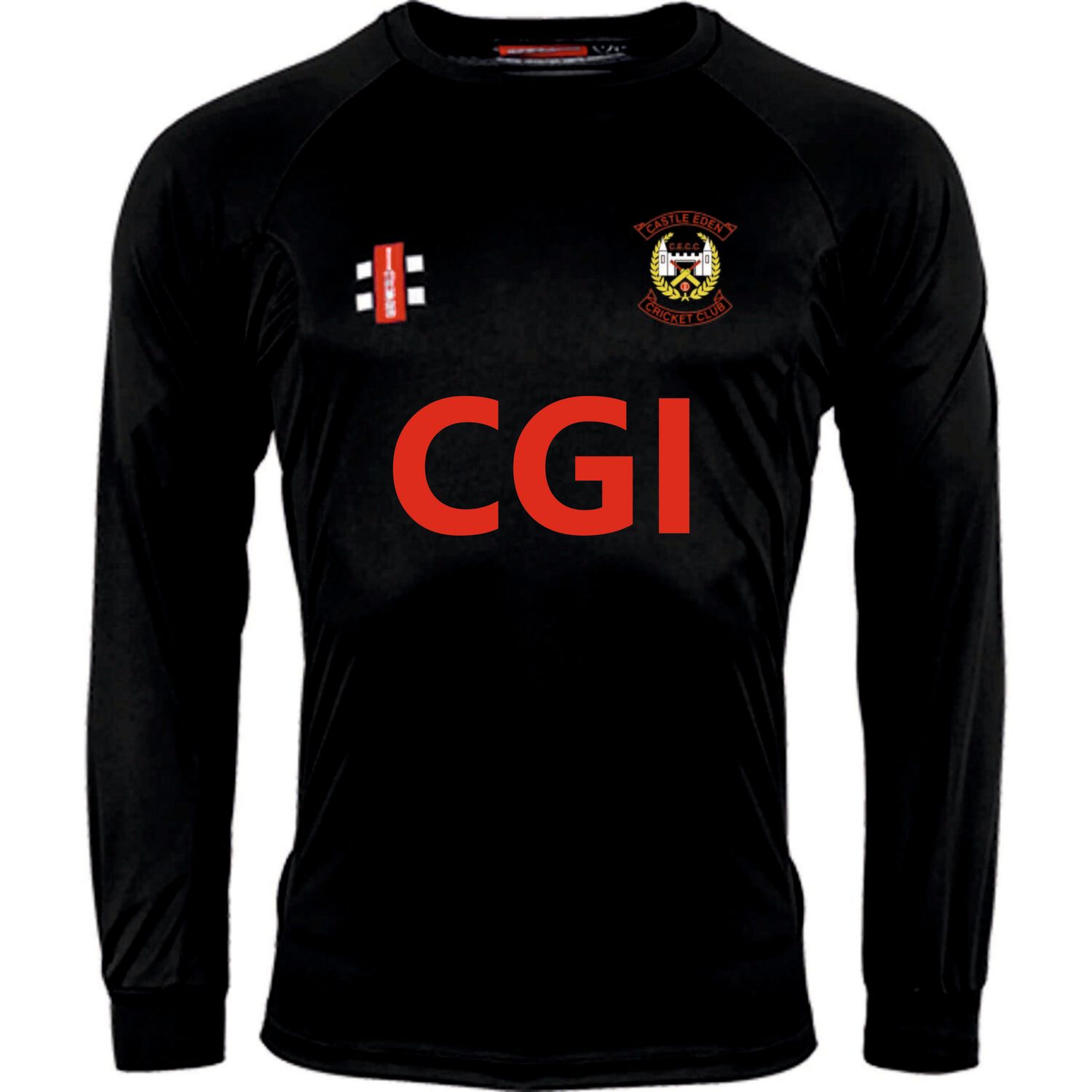 Castle Eden Junior Matrix Long Sleeve Training T Shirt