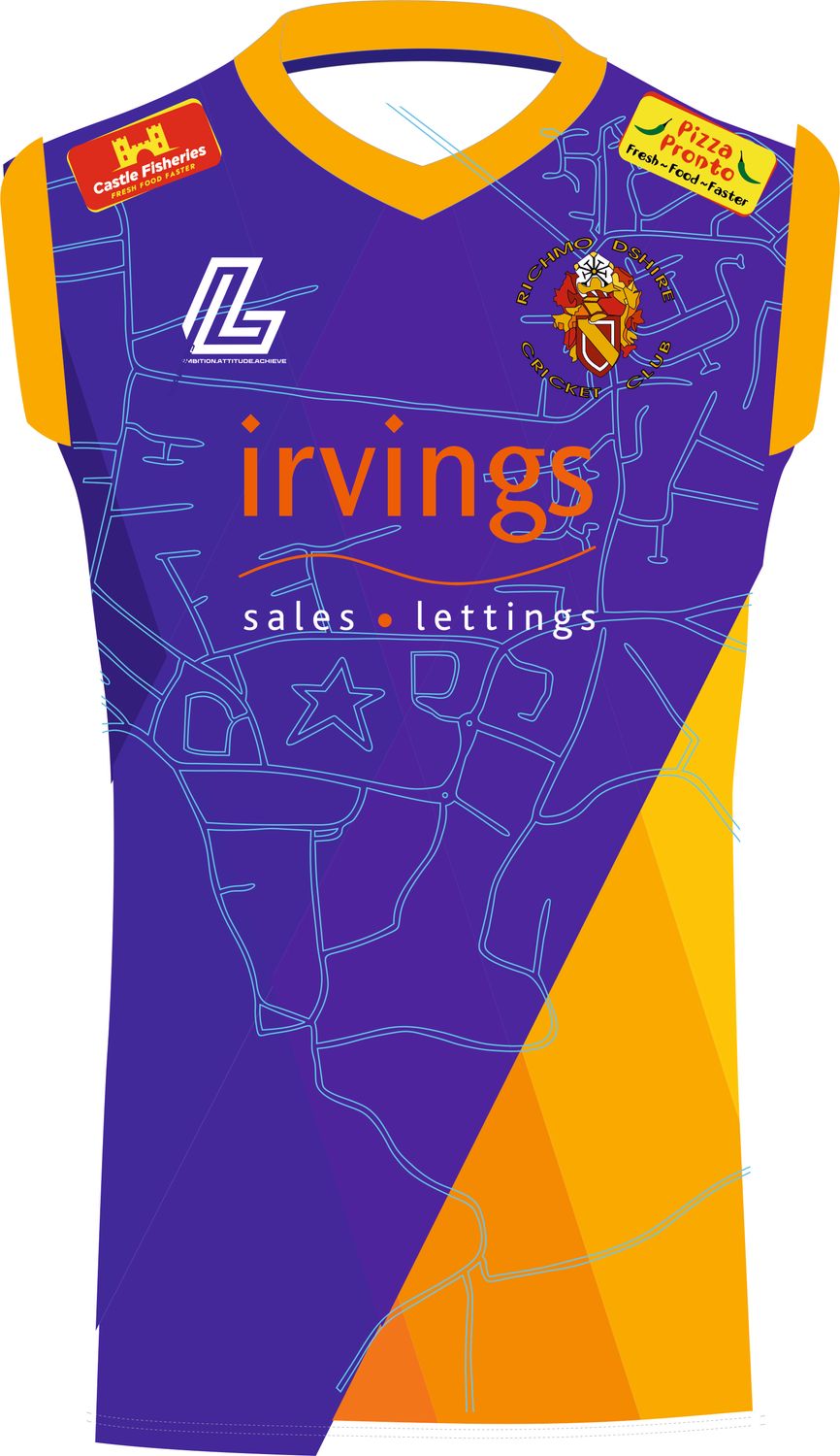 Richmondshire T20 JUNIOR MATCH Slipover - Short Sleeve (Pre-Order for April 2025 Delivery)