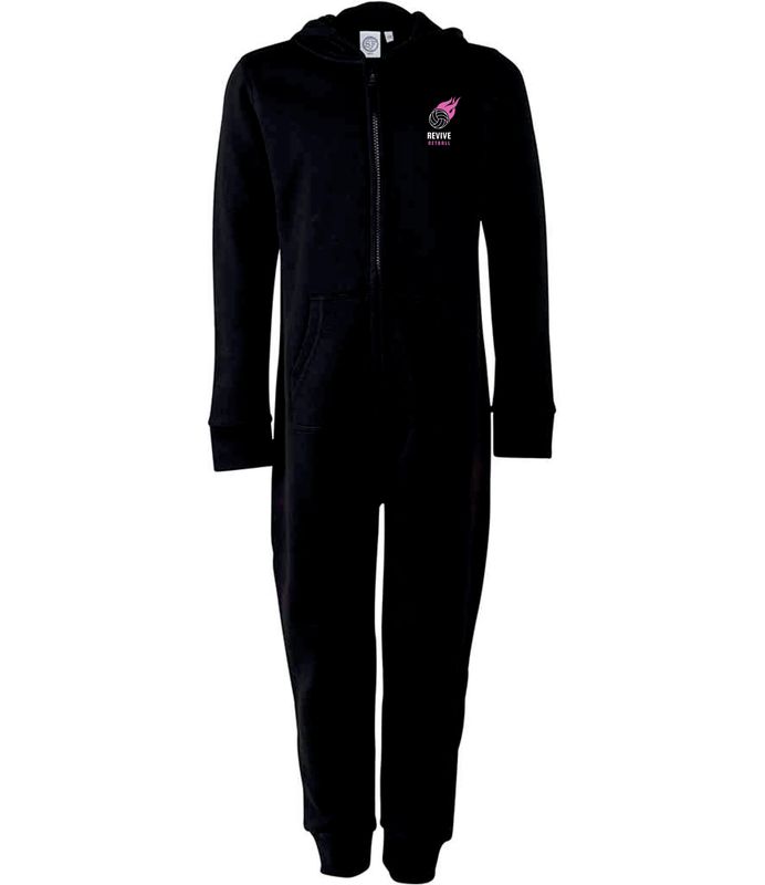 Revive Netball Black Kids Onesie