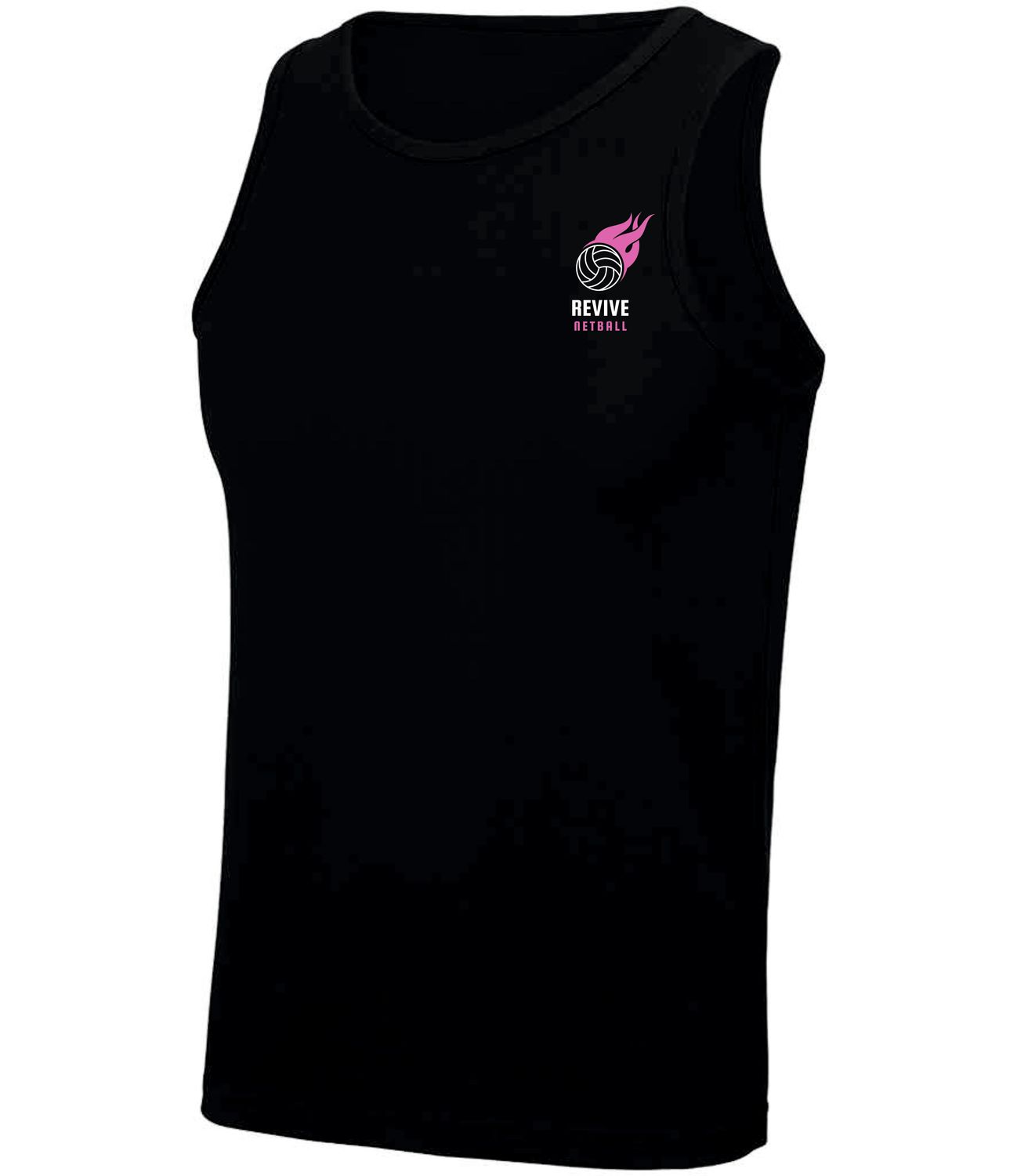 Revive Netball Black Kids Vest Top