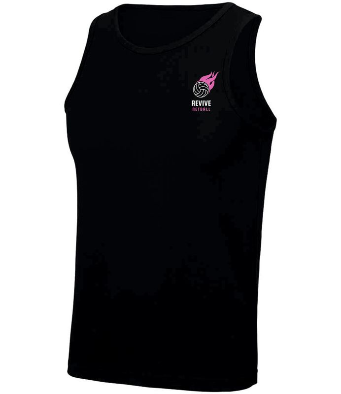 Revive Netball Black Kids Vest Top