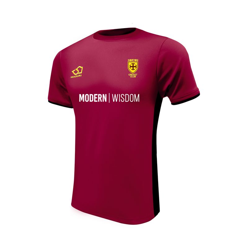 Norton T20 Round Neck Maroon Cricket Shirt Short Sleeve