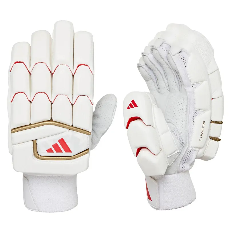 2025 adidas Incurza 1.0 White Red Batting Gloves 2025 adidas Incurza 1.0 White Red Batting Gloves