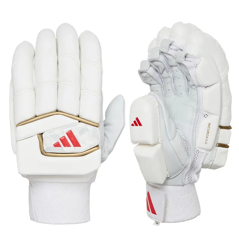 2025 adidas Incurza 2.0 White Red Batting Gloves 2025 adidas Incurza 2.0 White Red Batting Gloves