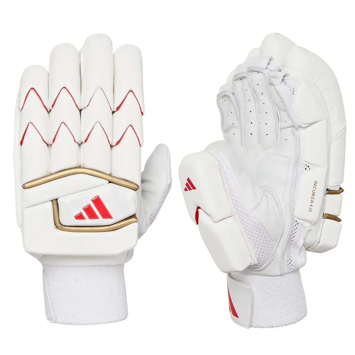 2025 adidas Incurza 4.0 White Red Batting Gloves