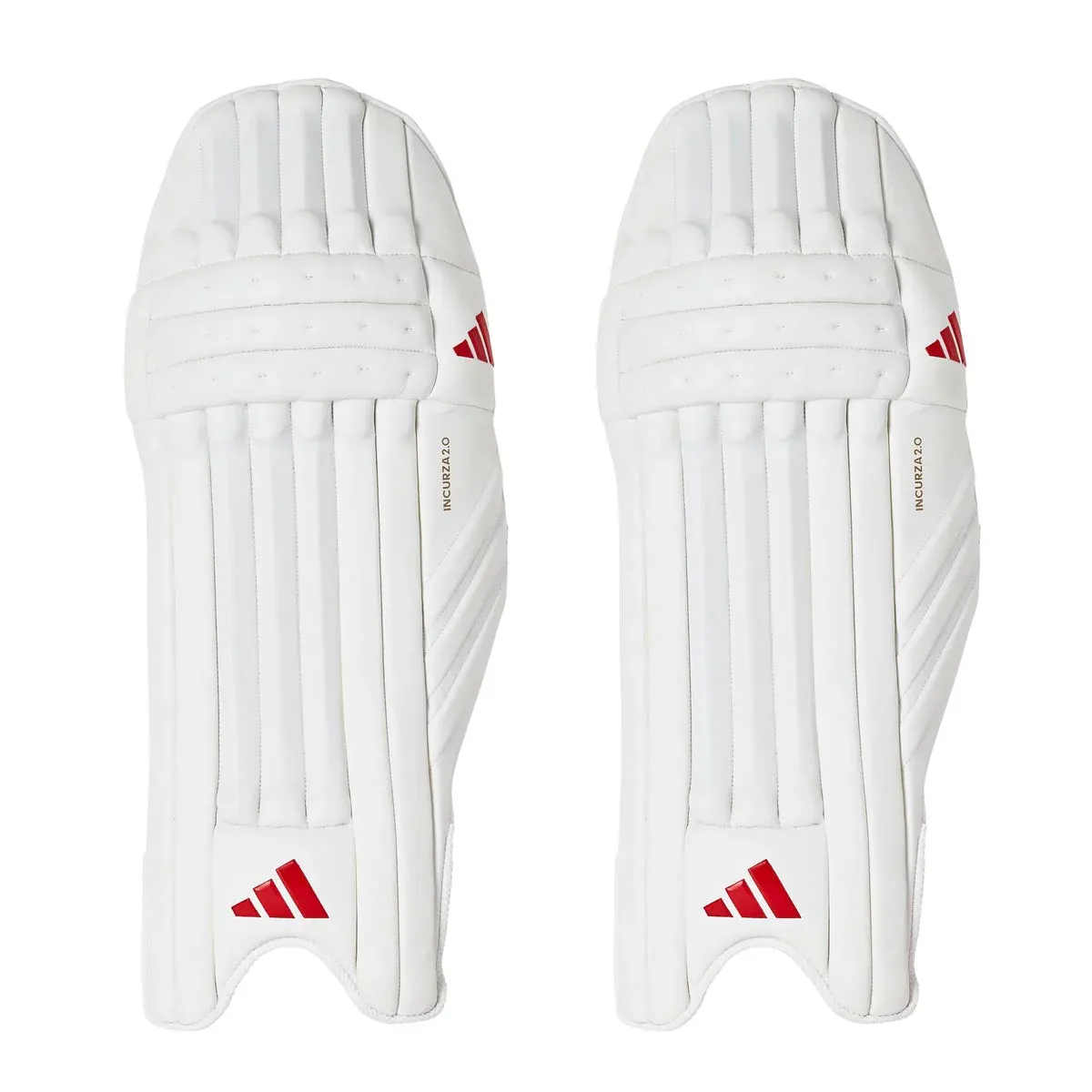 2025 adidas Incurza 2.0 White Red Batting Pads
