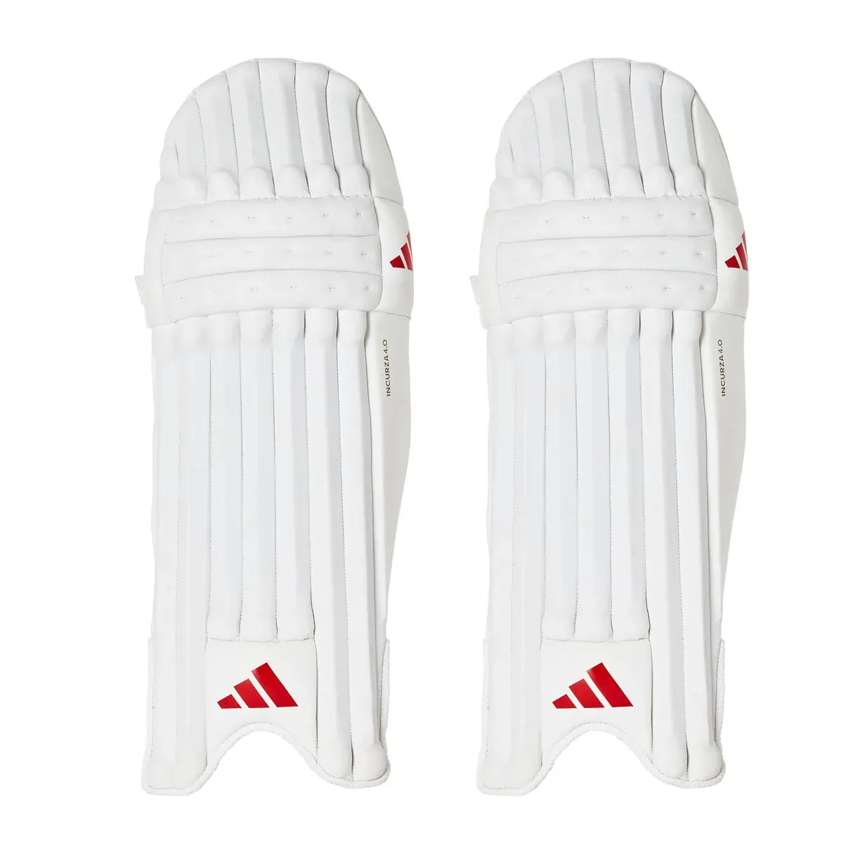 2025 adidas Incurza 4.0 White Red Batting Pads