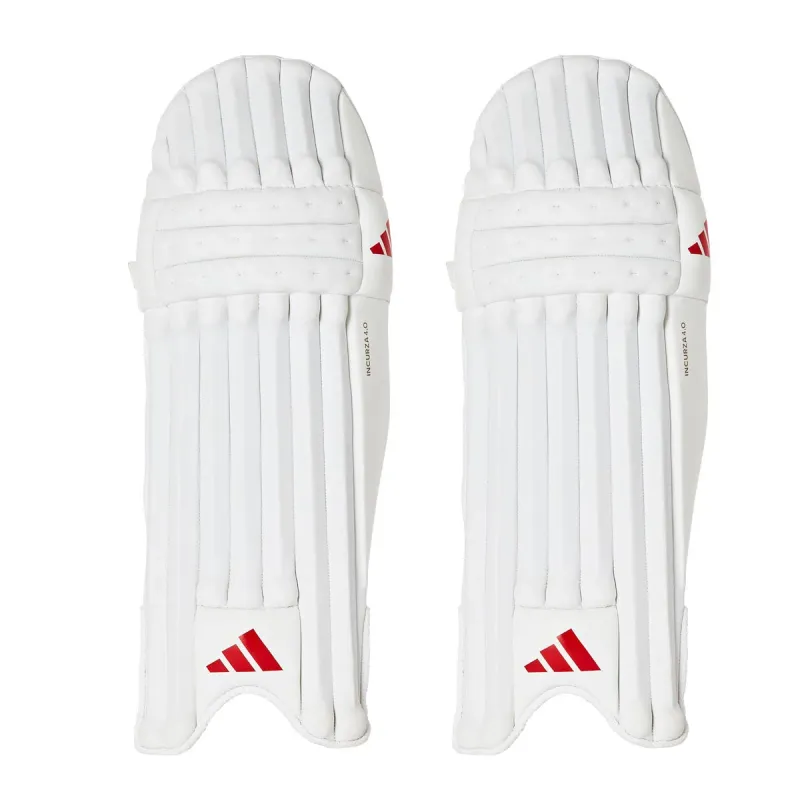 2025 adidas Incurza 4.0 White Red Batting Pads