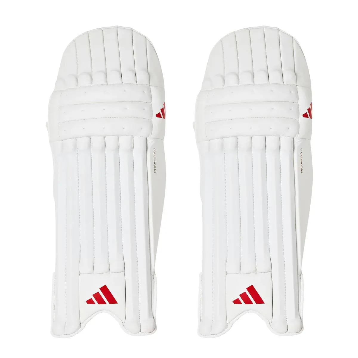 2025 adidas Incurza 5.0 White Red Batting Pads