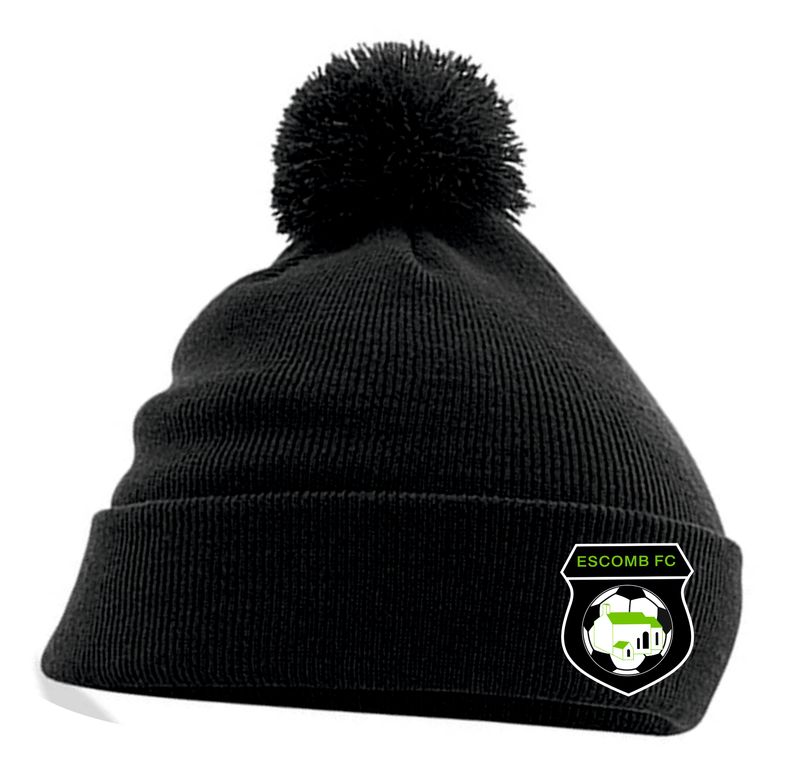 Escomb FC Original Black Pom Pom Hat Escomb FC Original Black Pom Pom Hat