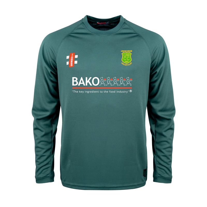 Ushaw Moor Long Sleeve Green T Shirt Adult