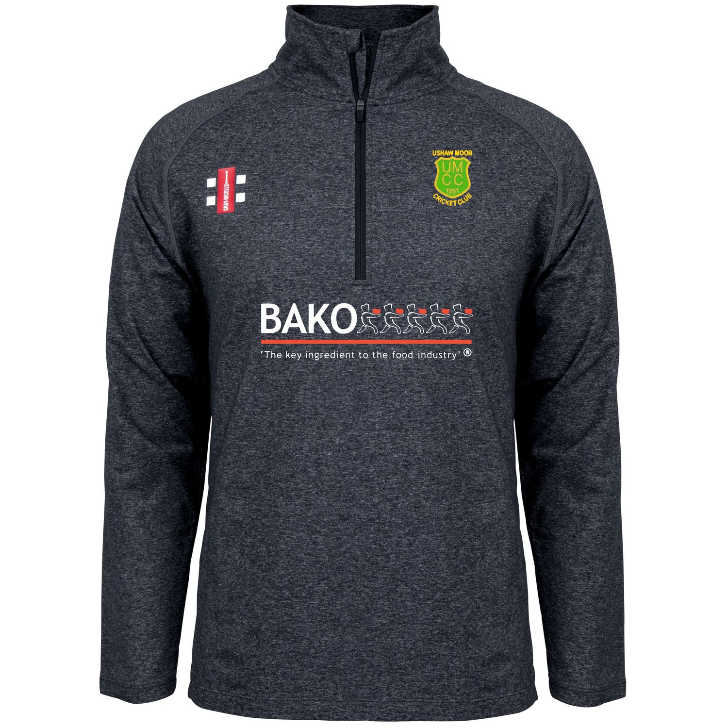 Ushaw Moor Velocity Mid Layer 1/4 Zip Top