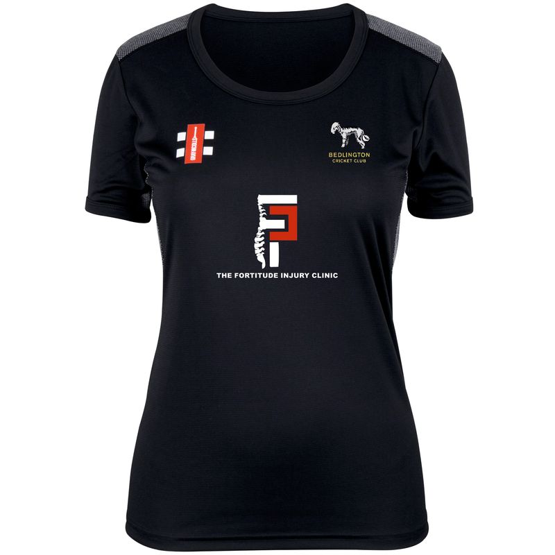Bedlington CC WOMENS Black Pro Performance S/S training shirt