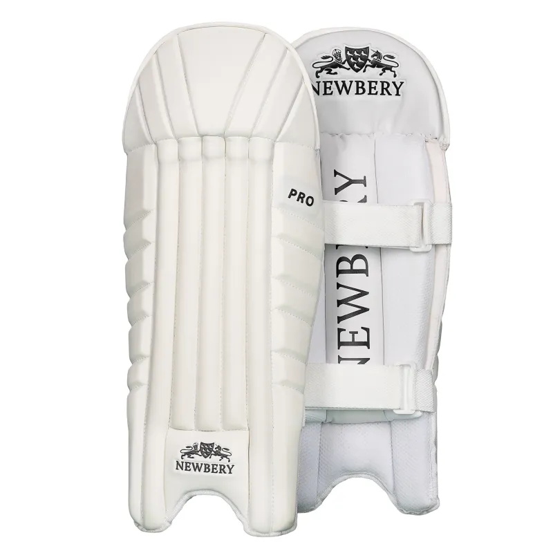 2026 Newbery Cricket Pro White Wicket Keeping Pads 2026 Newbery Cricket Pro White Wicket Keeping Pads