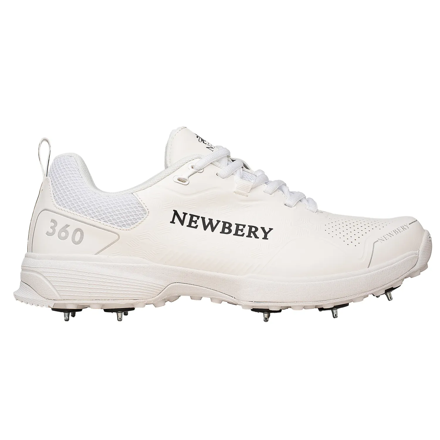 Newbery 360 Spike White Cricket Shoes Junior