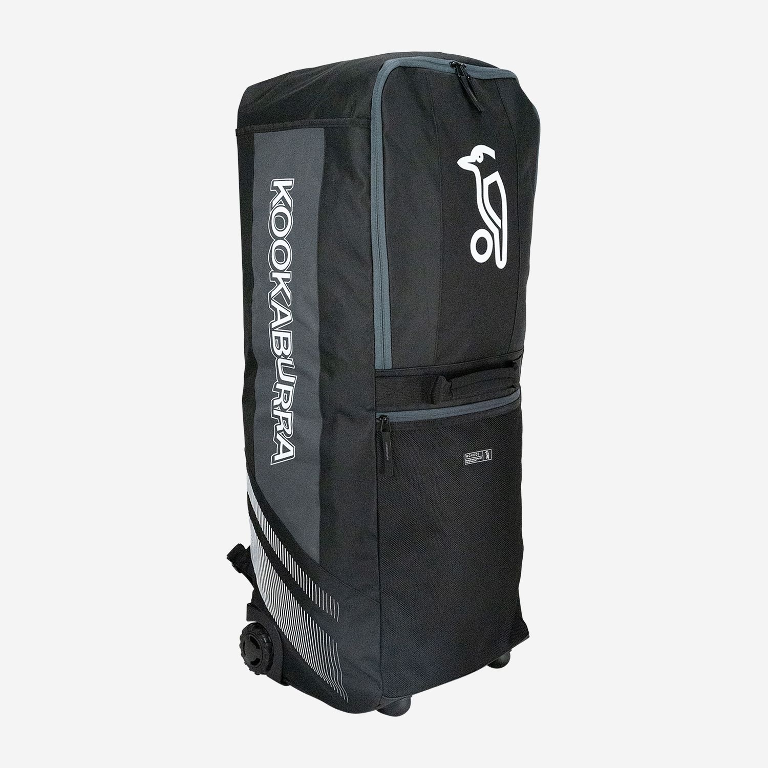 2026 Kookaburra Pro wd4000 Black / Grey Wheelie Duffle Cricket Bag 90 x 30 x 30cm