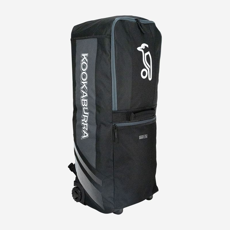 2026 Kookaburra Pro wd4000 Black / Grey Wheelie Duffle Cricket Bag 90 x 30 x 30cm